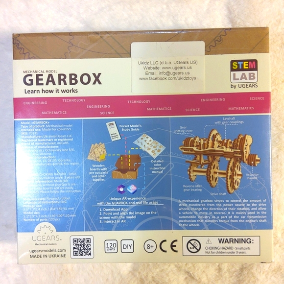 UGears | STEM LAB DIY Gearbox Kit - Picture 2 of 2